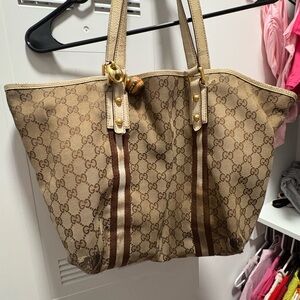 Gucci Brown Monogram Tote Bag